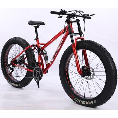 China Genuine fashion snow tail tire variable speed range cruiser bicycle high carbon steel fat soft shock absorption bicycle 26 inch for sale