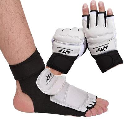 China Taekwondo Wholesale Anti Slip PU Leather Leg Hand Protective Gear Foot Protection Gloves for sale