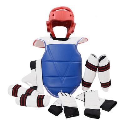 China Double Sided Thickening Wholesale Taekwondo Training 7-Piece Sets Adult Type Armor Double Sided Children Fighting Special Set for sale