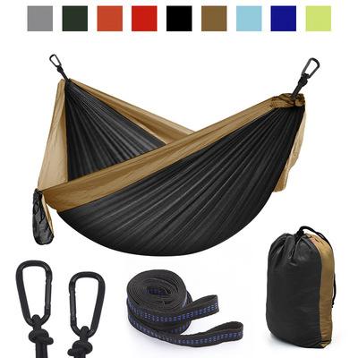 China Color Matching Breathable Outdoor Portable Camping Hammock Double Hanging Swing for sale