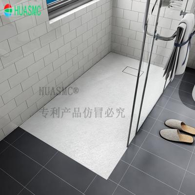 China 2022 modern high quality slate resin shower base for bathroom floor base wholesale zero threshold SMC shower tray for sale