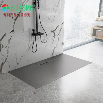 China New Style SMC Stone Slate European Outdoor Shower Tray European Shower Base Drain 800*800mm for sale