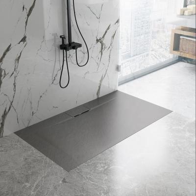 China New Style SMC Stone Slate European Outdoor Shower Tray European Shower Base Drain 1200*800mm for sale