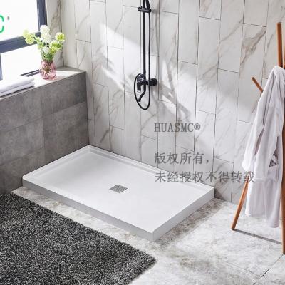 China American Glasstone SMC Modern Shower Base Solid White For Bathroom for sale