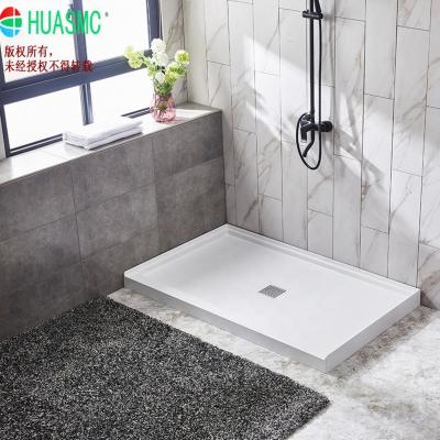 China Modern SMC Shower Pan Wholesale Small Camping Shower Tray For Bathroom SMC Rectangle Shower Base for sale