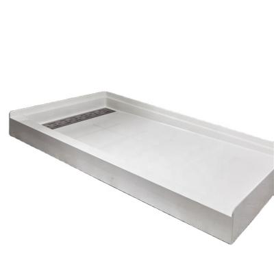 China Modern Indoor Bathroom Shower Tray 60 Inch USA Shower Base Rectangular SMC Resin Shower Pan for sale