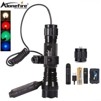 China Alonefire 501B Tactical Camping Flashlight Green/Red/Blue/Yellow Lamp Led Powerful Camping Outdoor Patrol Rise Torch Travel Torch Light for sale