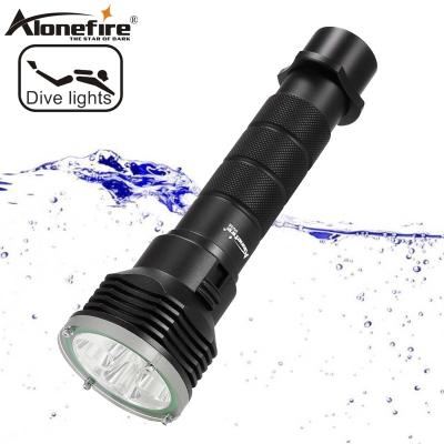 China Alonefire 5x L2 LED DV35 200m Flashlight 200m Camping Spotlight Luminous Light Underwater Outdoor Torch Dive Waterproof Fishing Diving Lamp for sale