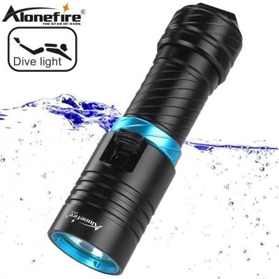 China Alonefire DV30 XM-L2 LED Flashlight 100M Underwater Waterproof Dive Flashlight Scuba Lantern Bright Light 26650 Battery Camping for sale