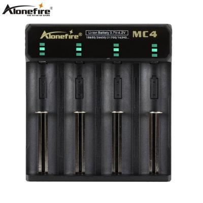 China Alonefire MC04 3.7V 18650 Standard Battery Charger Li-ion Battery 4.2V Four Smart Slot With Short Circuit Protection Flashlight for sale