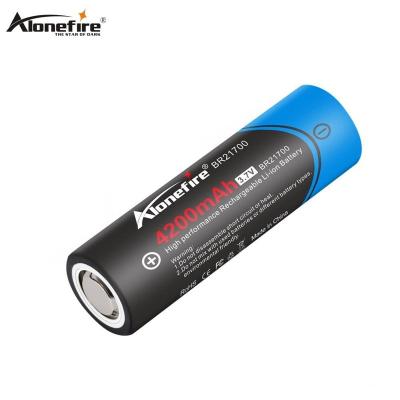 China Alonefire 21700 High Performance 4200mAh Real Capacity 3.7V-4.2V Lithium Battery Flashlight Torch Rechargeable Headlight Toy Fan 21700 for sale