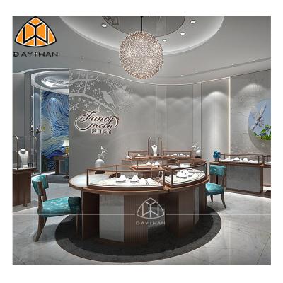 China Customized Latest Fashion Modern Jewelry Store Counter Overall Customized Design for sale