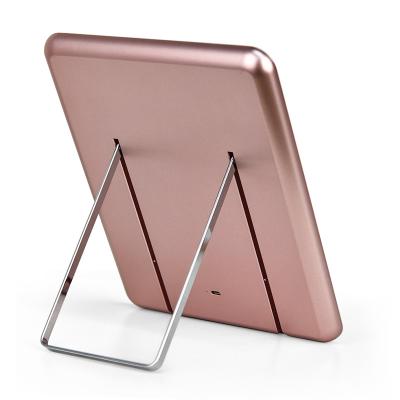 China New Lighted Square Shape Bedside Table Cosmetic Large Rechargeable Portable Led Lighted Mirror 1200mah Gmx1505 for sale