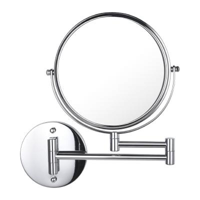 China Led Magnifying Makeup Mirror Wall Mounted Touch Screen Adjustable Lightweight Double Sided Magnifying Steel Vanity Porcelain Bathroom Mirror Gmj833 for sale