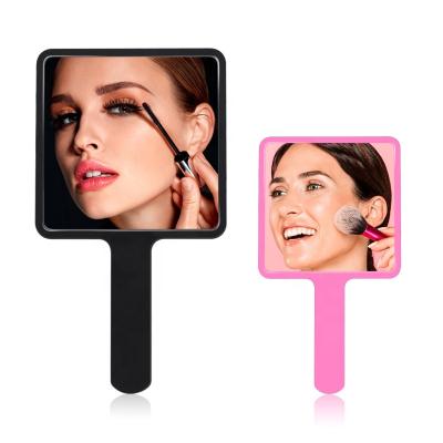 China Greenfrom Supplier Square Non-Specific Wholesale Cheap Plastic Makeup Handheld Mirror Gmk016 for sale