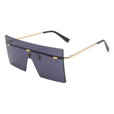 China Hot Selling Luxury Rimless Eyewear Shades Good Quality Sunglasses 2021 Women Oversized Sunglasses Vintage Big Sun Glasses Sun Glasses Shades for sale