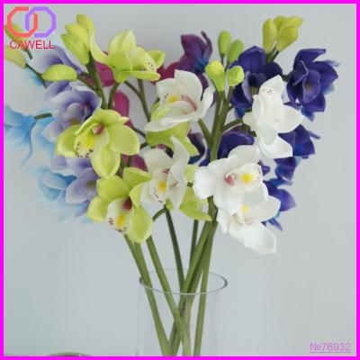 China Artificial Cymbidium Real Touch Flower PU Cymbidium Real Touch Flower High Quality Artificial High Quality Real Touch Flower for sale