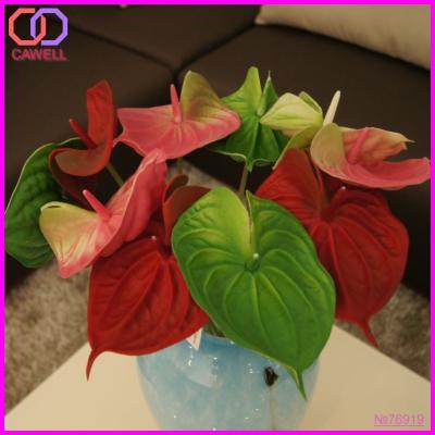 China Artificial PU Anthurium Plastic Flowers and Plants Artificial Plastic Anthurium PU Anthurium Flowers and Plants for sale