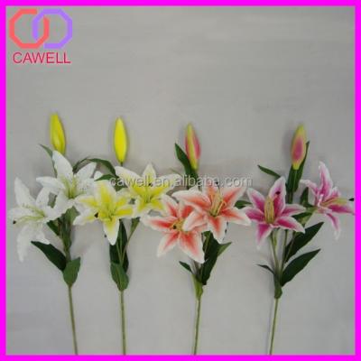 China Artificial Blue Tiger Lily Silk Flowers Artificial Tiger Lily Flowers for sale