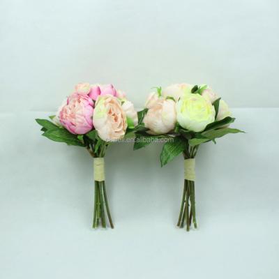 China Realistic Wedding Party Decoration Group China Supplier Artificial Flower Plastic Silk Bridal Bouquet for sale