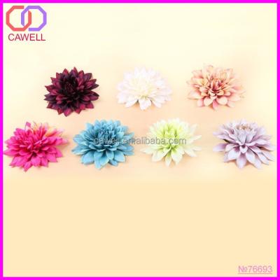 China Multi Colored Dalia Silk Fabric Decorative Artificial Flower Multi Colored Dalia Silk Decorative Artificial Flower for sale