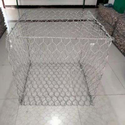 China Protection 80x100mm Hole Gabion Wire Gray PVC Gabion Cage 5x1x1m Gabion Grid Box for sale