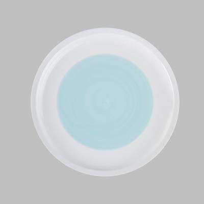 China High Quality Durable Natural Glazed Blue White Beauty Porcelain Oval Foot Ceramic Dish 7.5 Inch Best Viable Prices High for sale