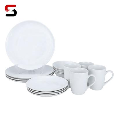 China Wholesale European Fine White Bone China Tableware Dinner Set Restaurant Hotel Restaurant Viable Customized Ceramic Tableware Sets for sale