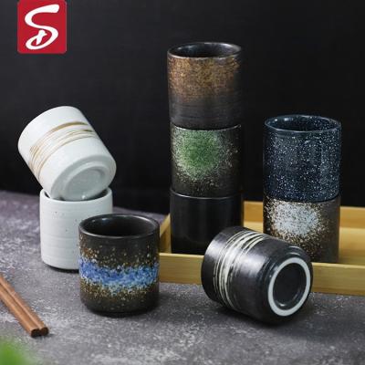 China Egrand Viable Japanese Style Custom Ceramic Mugs Logo Simple Creative Cup Gifts Drinkware for Coffee Tea Reusable for sale