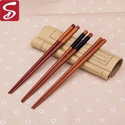 China Wholesale Viable Wooden Solid Wood Portable Home Chopsticks Japanese Style Tableware Red Sandalwood Chopsticks for sale