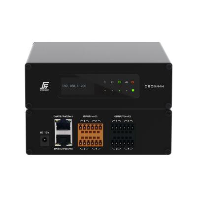 China 2020 Best Selling High Quality Low Delay Dante Interface DBOX44-I Dual Power Supply for sale