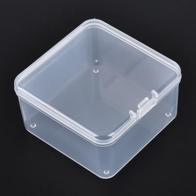 China Wholesale Recyclable Small Hinged PP Plastic Containers 55*55*35mm for sale