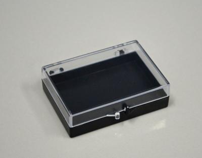 China Recycled Materials Lid Mini Hinged Plastic Box With Customs Inserts To Hold Accessories Packaging for sale