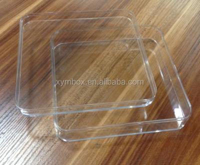 China Injection molding plastic container 150*150*35mm clear recyclable in hot sale for sale