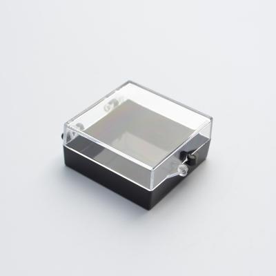 China Clear Plastic Hinged Clear Plastic Jewelry Box 40*40*20mm Small Box Recyclable for sale