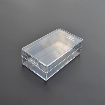 China Recyclable Polystyrene Hard Plastic Containers With Clear Lid And Black Base for sale