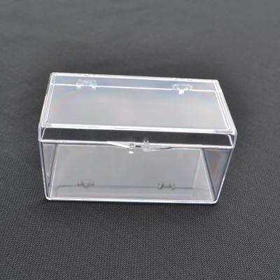 China 84*45*44mm Recyclable Clear Rigid Plastic Pack Card Game Storage Box Plastic Storage Box for sale