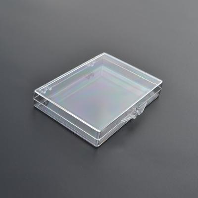 China 93*68*16mm Recyclable Plastic Boxes With Hinged Clear Lid for sale