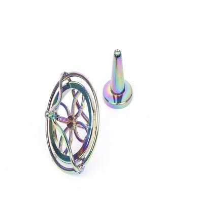 China Hot Sale Metal Products Colorful Fingertip Other Classic Toys Metal Gyroscope for sale