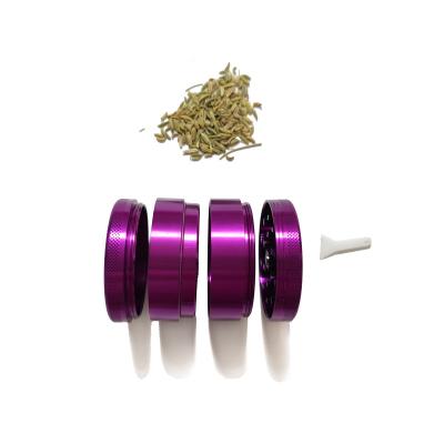 China Manual Grinding Card Mini Spice Custom Sublimation Tobacco Grinder Zinc Alloy For Dry Herbs Metal 4 Layers for sale