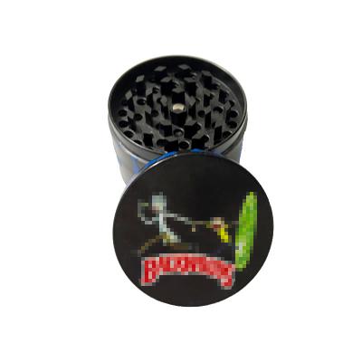 China Custom Rolling Grinding Tray And Portable Zinc Alloy Tobacco 4 Piece Metal Head Herb Grinder Cartoon Set for sale