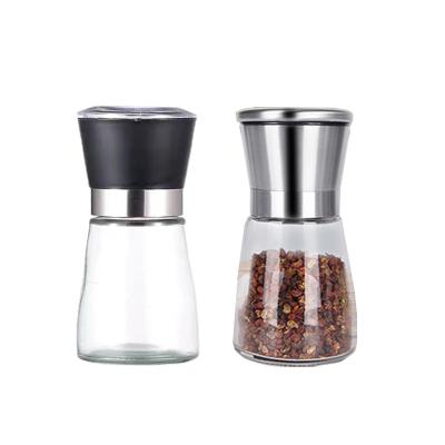 China Doo-1 Amazon Hot Sale Hand Adjustablemanual Food Salt and Pepper Mills Grinder Set With Plastic Viable Lid for sale