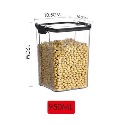 China Bpa Free Viable Airtight Clear Acrylic Display Food Pasta Large Storage Containers Jar With Lids for sale