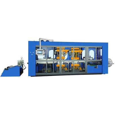 China Three Station Vacuum Automatic 3 Lids Forming Machine Thermoforming Price for sale