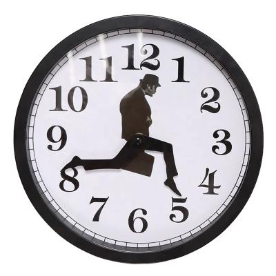 China Home Decor Novelty CLASSIC Creative Home Decor Comedian Decor Wall Clock Funny Modern Silent Home Watch For Living Room for sale