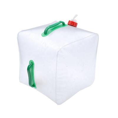 China Camping Folding Clear Plastic Tool Water Storage Container Water Carrier Water Storage Jug With Tap For Hiking Backpack Camping for sale