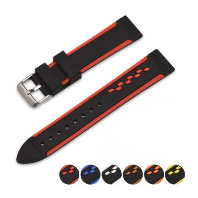 China Silicone Replacement Watchbands Good Casual Rubber Watch Band Divers Sport Watchband for sale