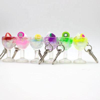 China Fashion Key Chain Gifts Resin Dessert Cute Girly Ice Cream Charms Volume for sale