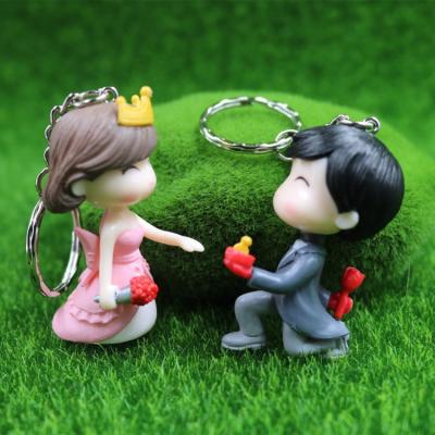 China Anniversary Newly Married Couples Key Chain Wedding Gift Romantic And Cute Romantic Cartoon Proposal for sale