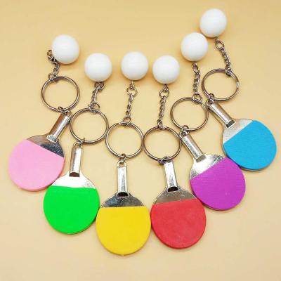 China 2019 Metal Sports Gift Ping Pong Instruments Table Tennis Racket Head Chain Key Chain for sale